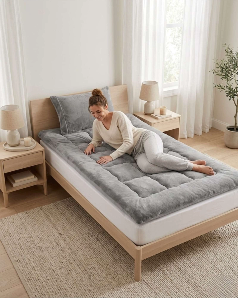CUBRE COLCHON PREMIUM PLUSH ACOLCHADO PLAZA Y MEDIA - 2