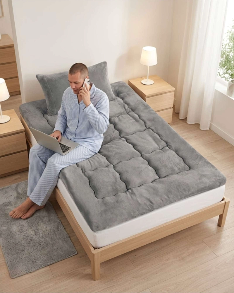 CUBRE COLCHON PREMIUM PLUSH ACOLCHADO PLAZA Y MEDIA - 3