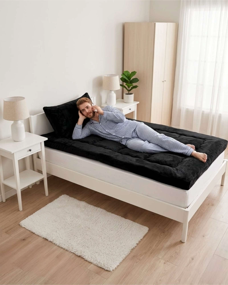 CUBRE COLCHON PREMIUM PLUSH ACOLCHADO PLAZA Y MEDIA - 4