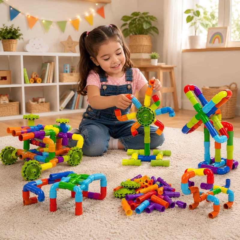 UGUETE DE CONSTRUCCION STEM: TUBOS Y CONECTORES 3D - 2