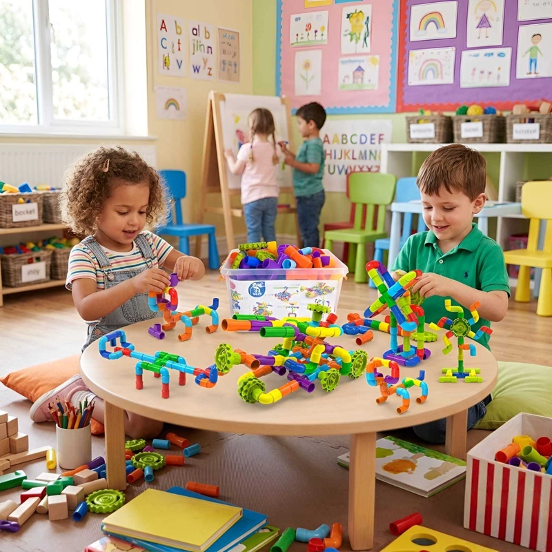 UGUETE DE CONSTRUCCION STEM: TUBOS Y CONECTORES 3D - 4