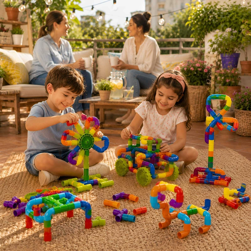 UGUETE DE CONSTRUCCION STEM: TUBOS Y CONECTORES 3D - 5