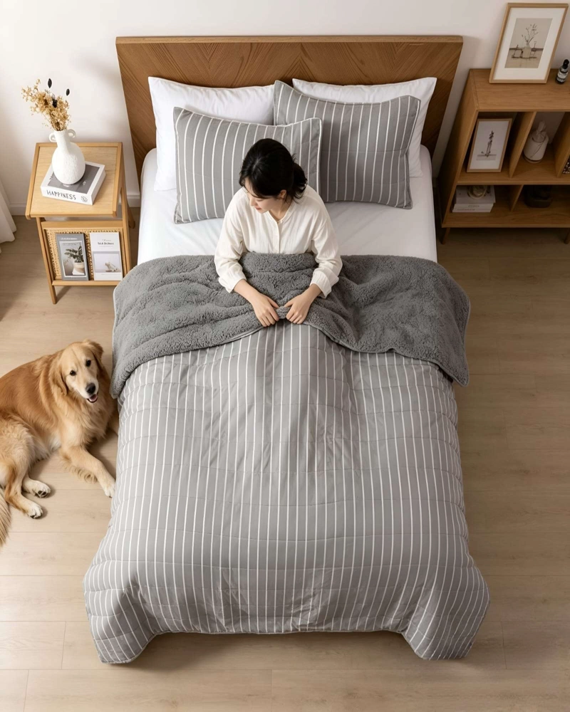 QUILT PALMA CATIONIC KING CON REVERSO DE CHIPORRO SUAVE - 5