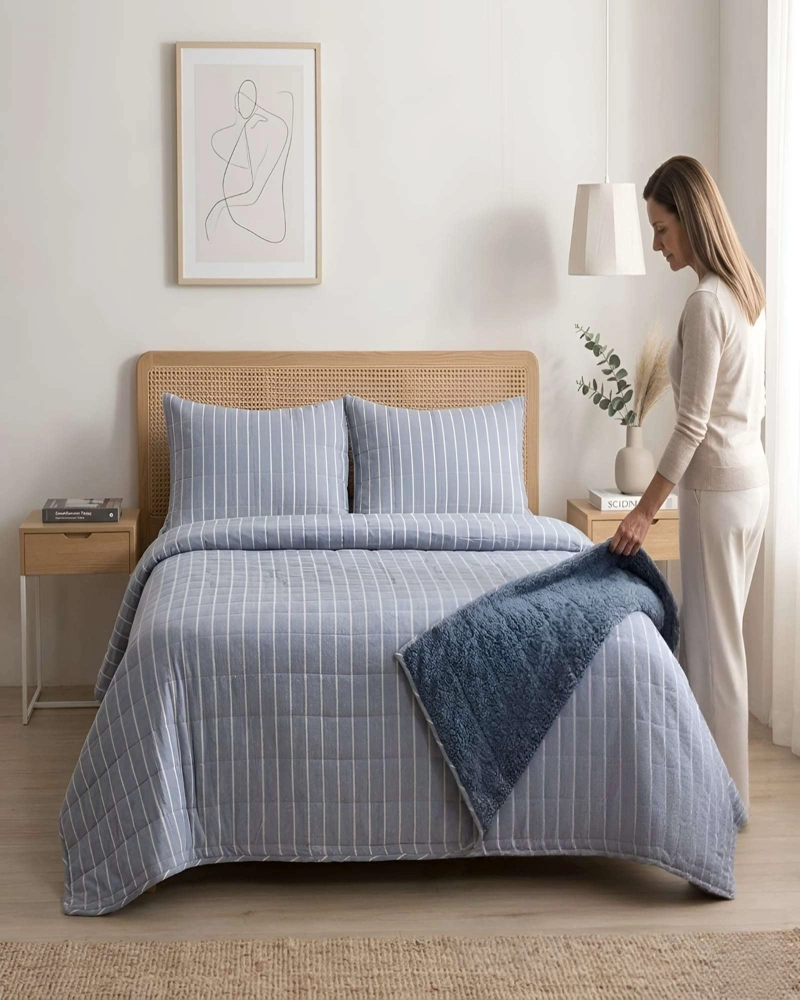 QUILT PALMA CATIONIC KING CON REVERSO DE CHIPORRO SUAVE - 5