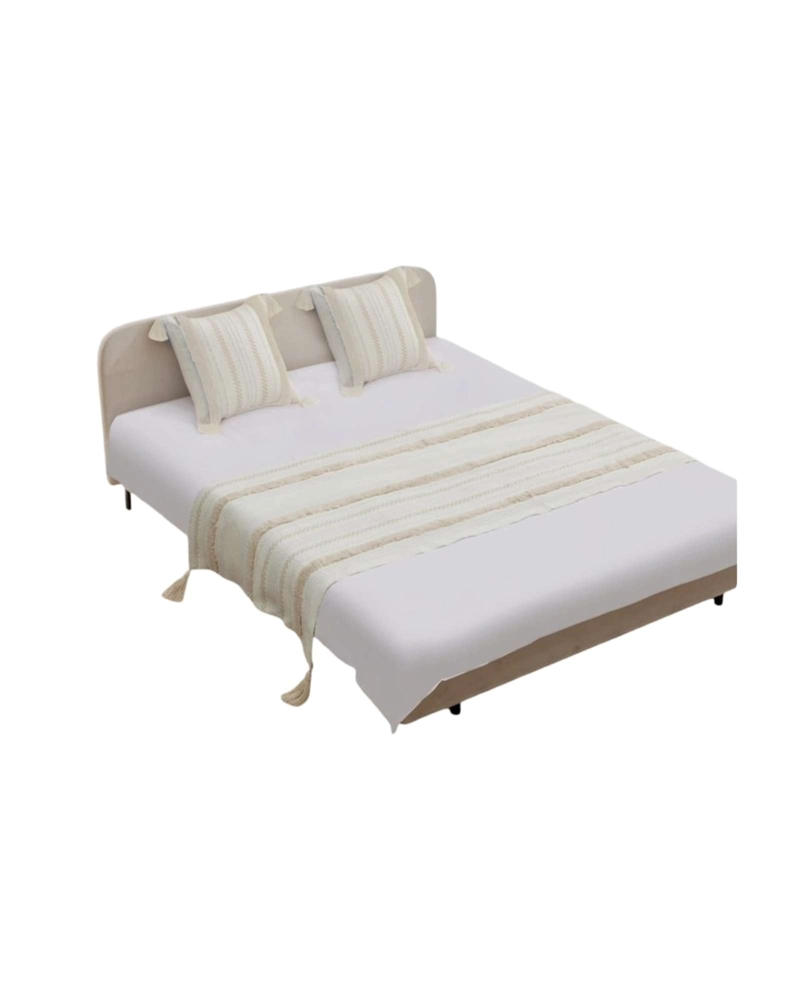 PIECERA DE CAMA MANTA TEJIDA DECORATIVA BOHO - 6