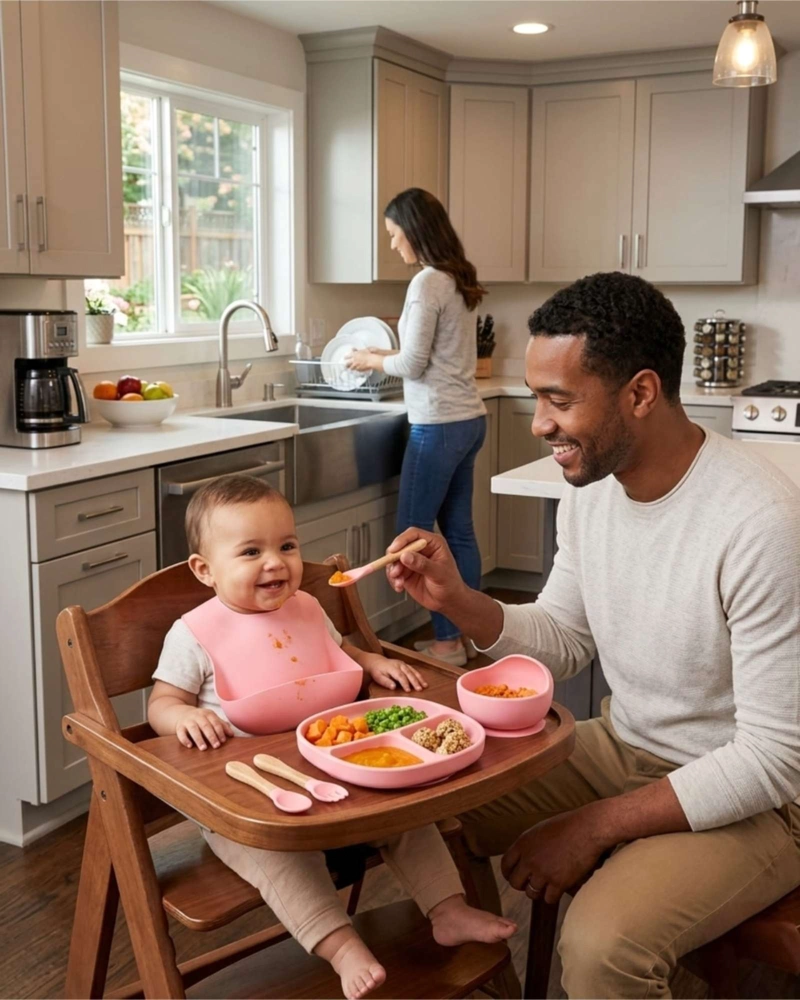 SET DE VAJILLA DE SILICONA PARA BEBE  6 PIEZAS SIN BPA - 1