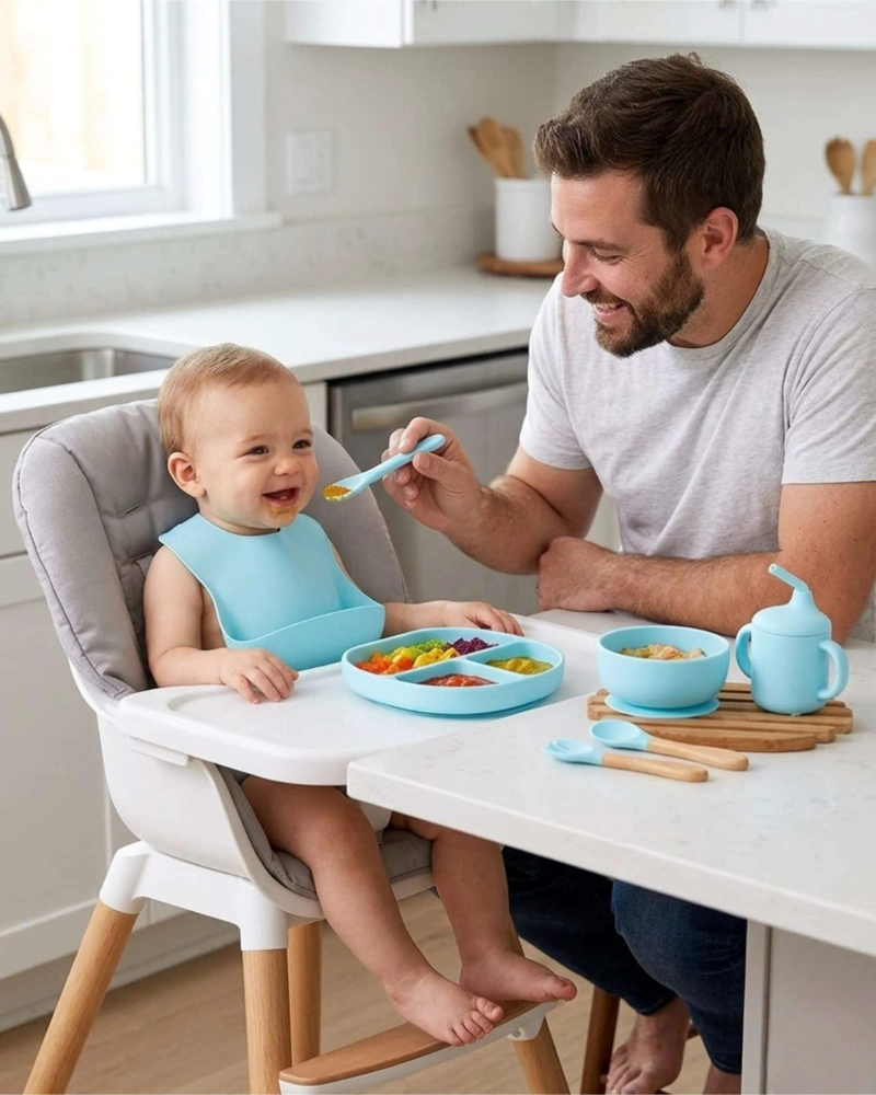 SET DE VAJILLA DE SILICONA PARA BEBE  6 PIEZAS SIN BPA - 4
