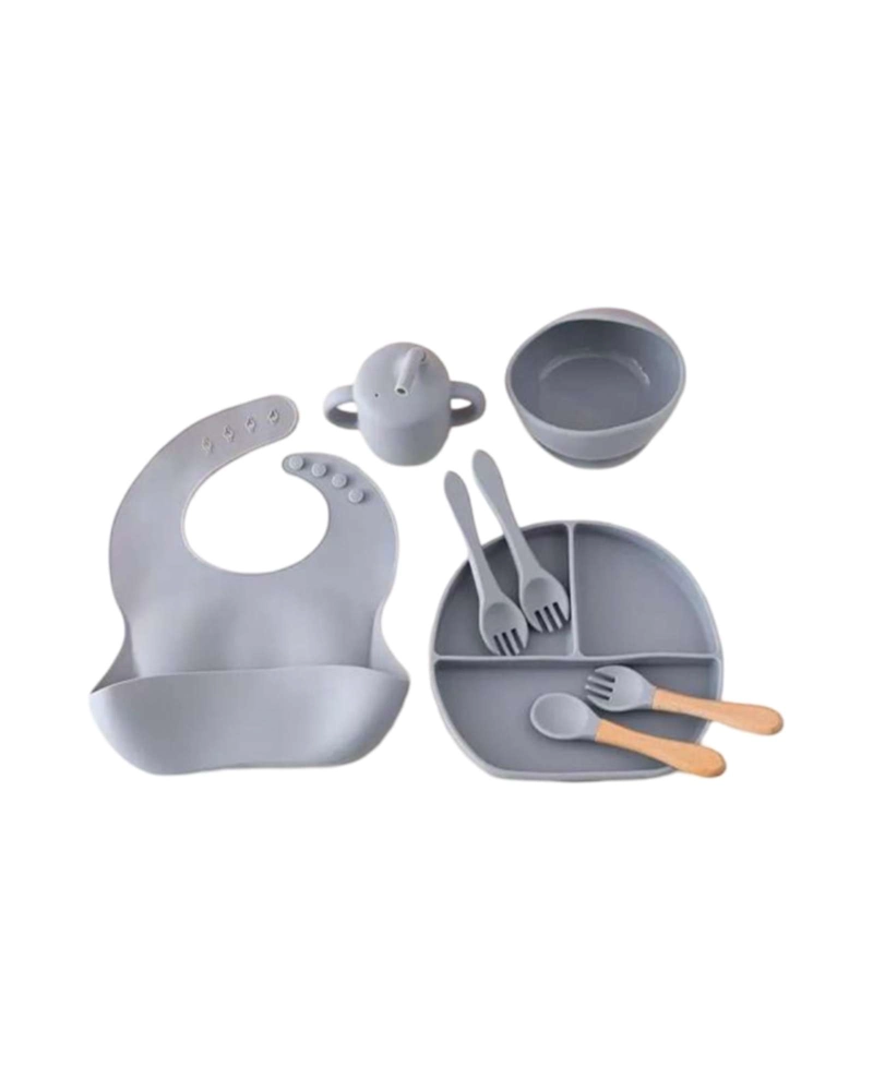SET DE VAJILLA DE SILICONA PARA BEBE  6 PIEZAS SIN BPA - 6