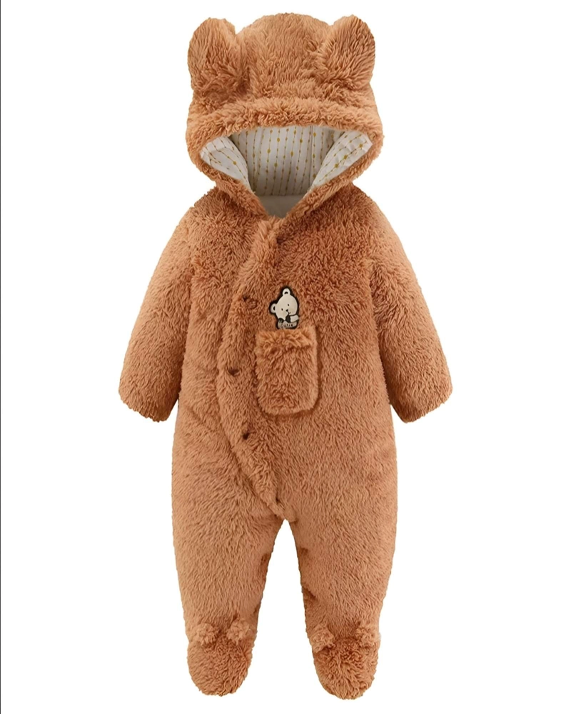 MAMELUCO TE RMICO COMPLETO OSO PELUCHE CON PIES BEBE  DE 0 A 9 MESES - 5