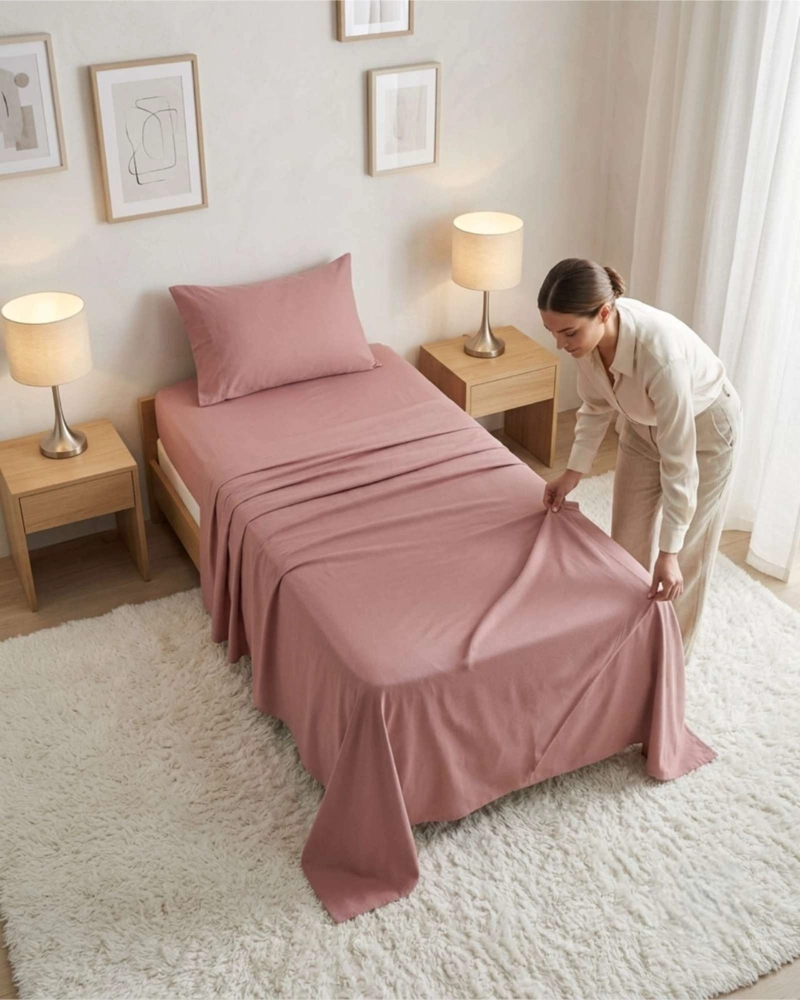 JUEGO SABANAS PLAZA Y MEDIA LISAS SUAVES 3 PIEZAS DE CAMA - 2