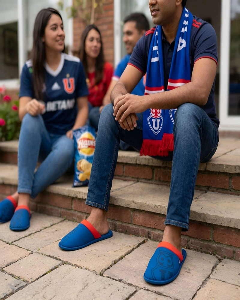PANTUFLAS DE DESCANSO CLUB UNIVERSIDAD DE CHILE TALLA S - 4