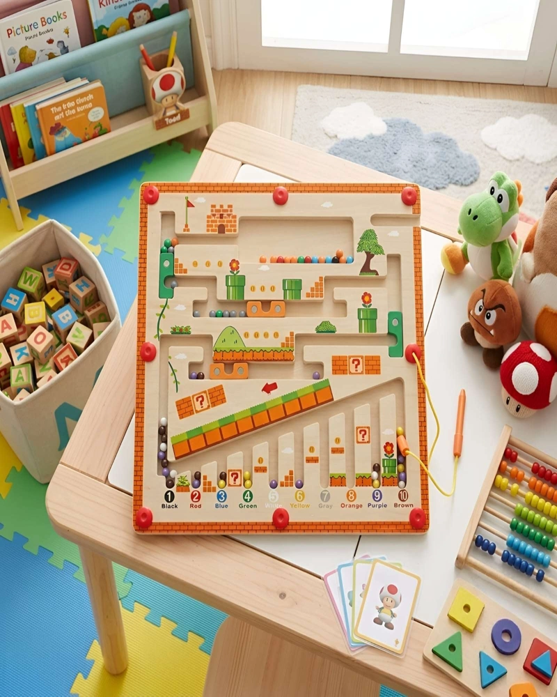 LABERINTO MAGNETICO JUGUETE DIDACTICO MONTESSORI MADERA - 1