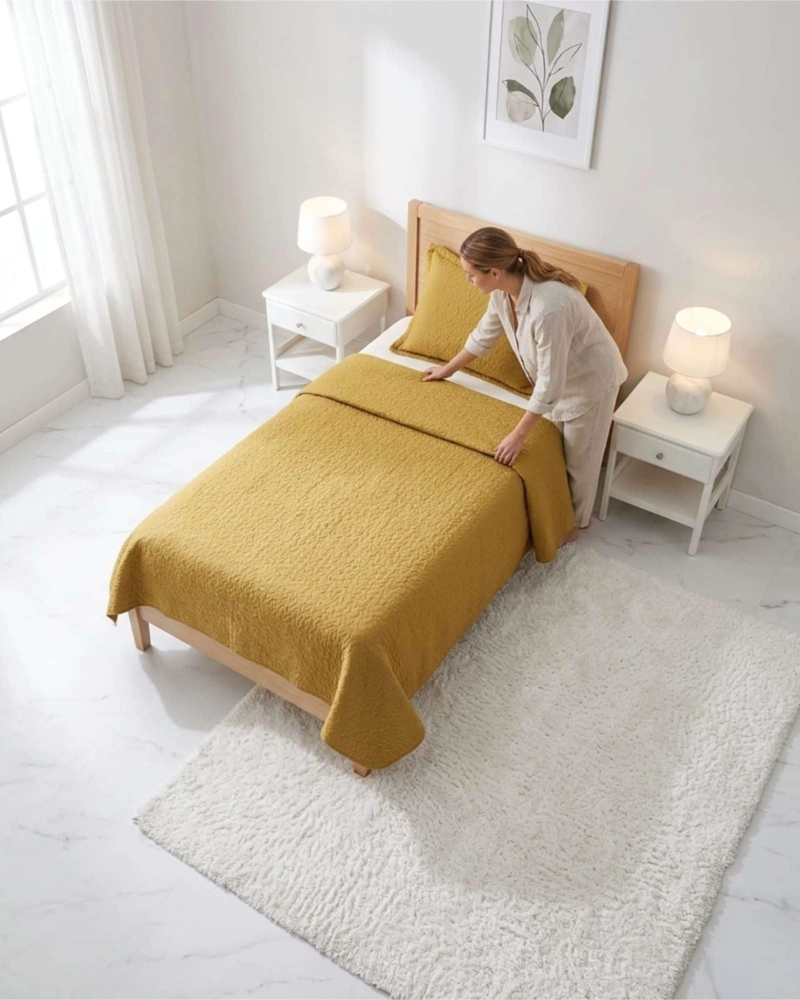CUBRECAMA QUILT VERANO PLAZA Y MEDIA SUAVE FRESCO CON FUNDA - 3