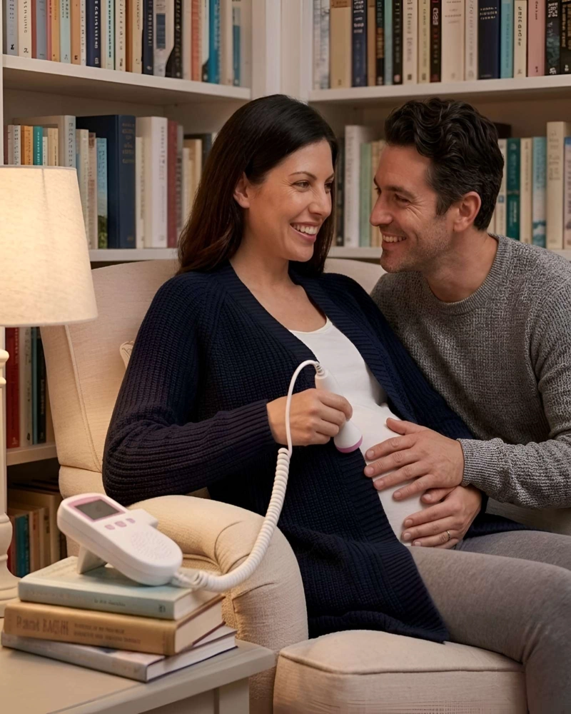 MONITOR FETAL PORTATIL - DOPPLER PARA ESCUCHAR AL BEBE  EN CASA - 4