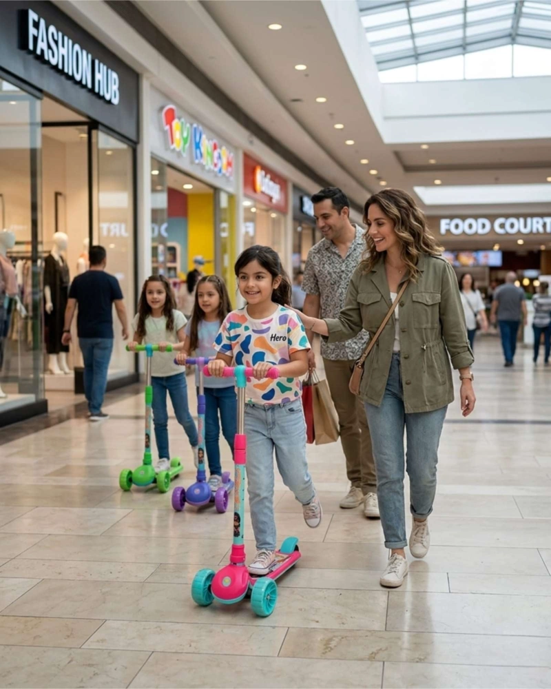 SCOOTER MONOPATIN DE 3 RUEDAS INFANTIL ROSADO TURQUESA - 3