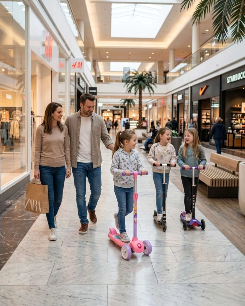 SCOOTER INFANTIL AJUSTABLE CON 3 RUEDAS DE LUCES LED ROSADO - 3
