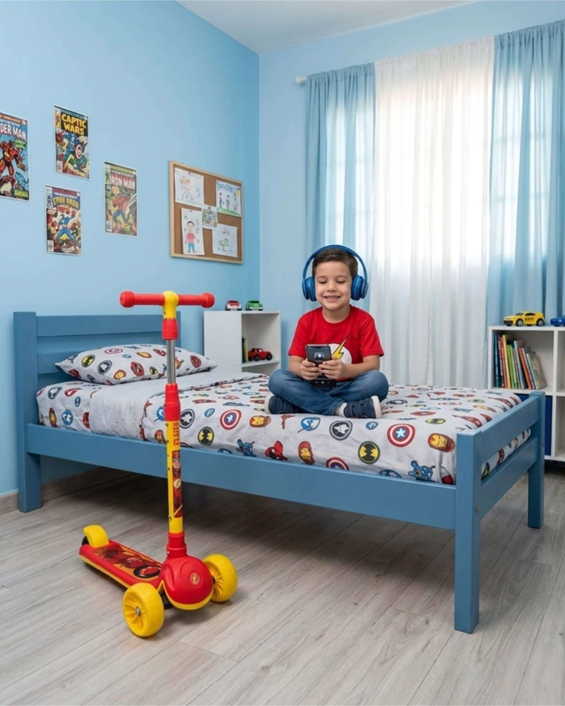 SCOOTER INFANTIL AJUSTABLE CON 3 RUEDAS DE LUCES LED ROJO - 1