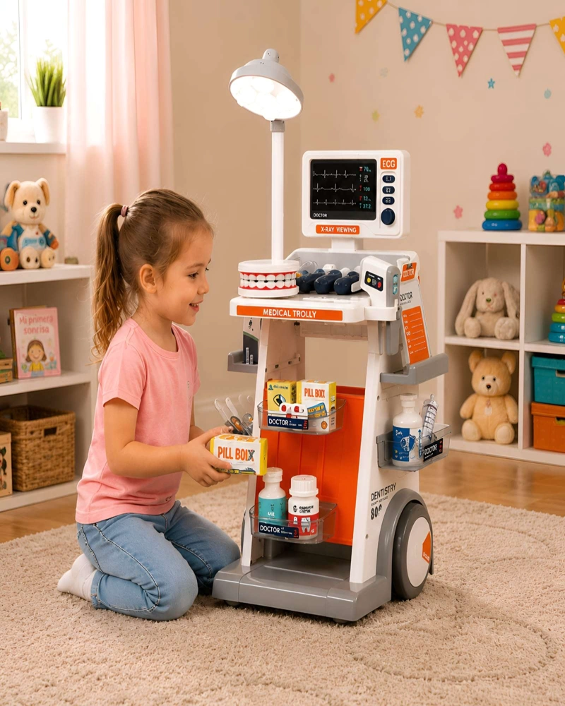 SET DE DOCTOR Y DENTISTA INFANTIL CON CARRO 30 PIEZAS - 2