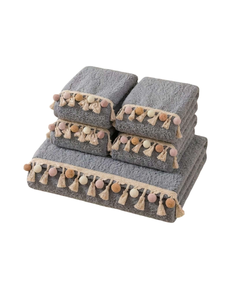 FUNDA PARA SOFA 3 CUERPOS DECORATIVA CON DETALLES EN FLECOS - 6