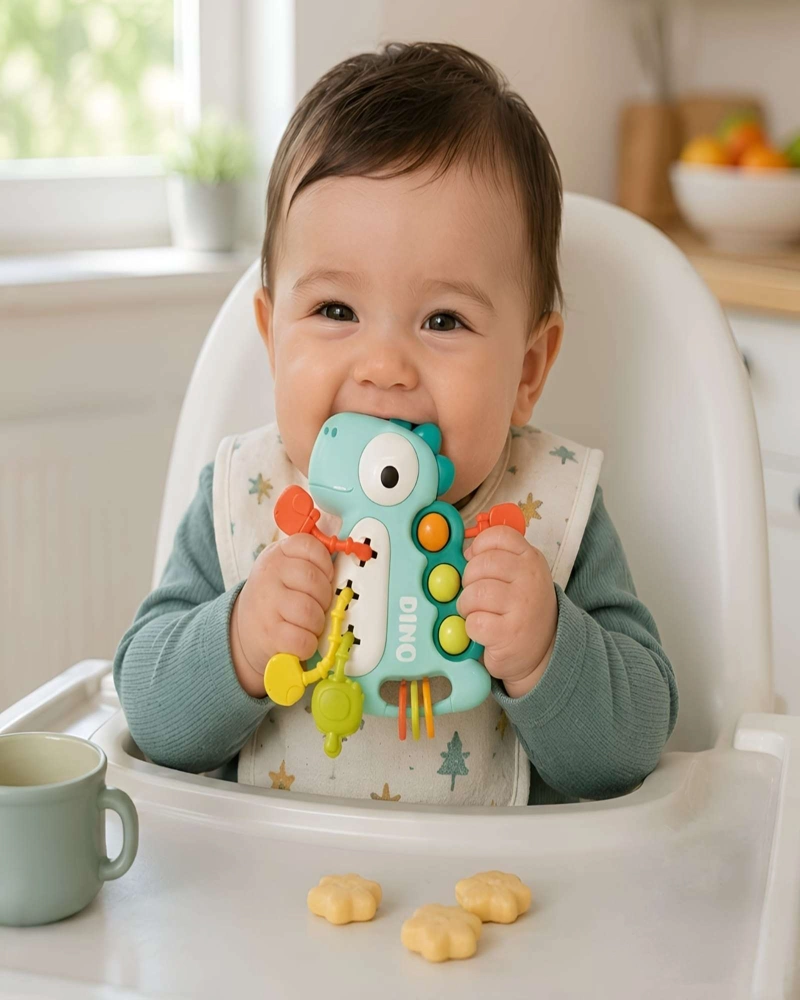 MORDEDOR DIDACTICO DINOSAURIO PARA BEBE S CON TEXTURAS - 3
