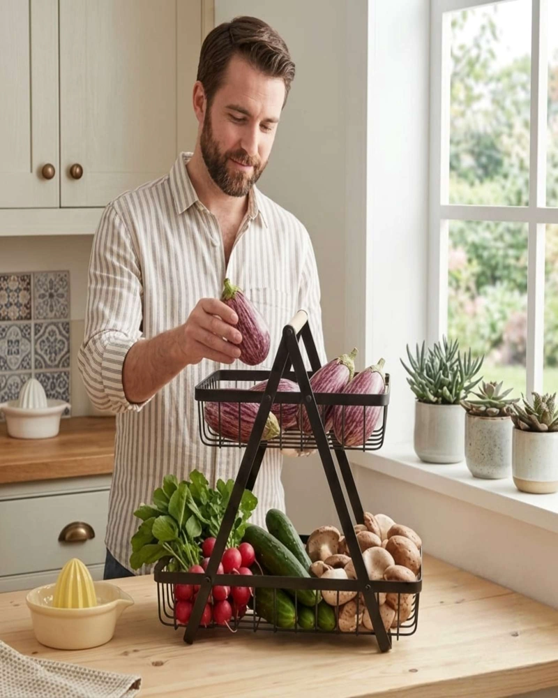 ORGANIZADOR DE COCINA 2 NIVELES PARA ENCIMERA Y ALACENA - 2