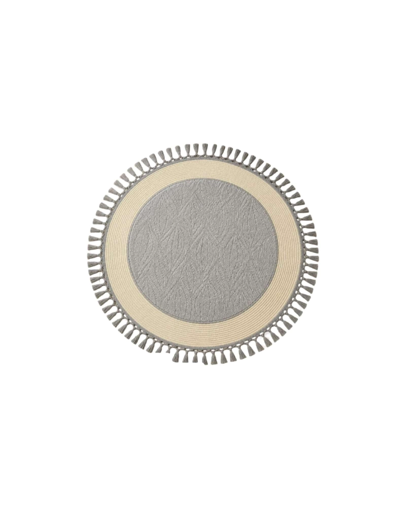 ALFOMBRA REDONDA DE SISAL CON FLECOS 80 CM - 6