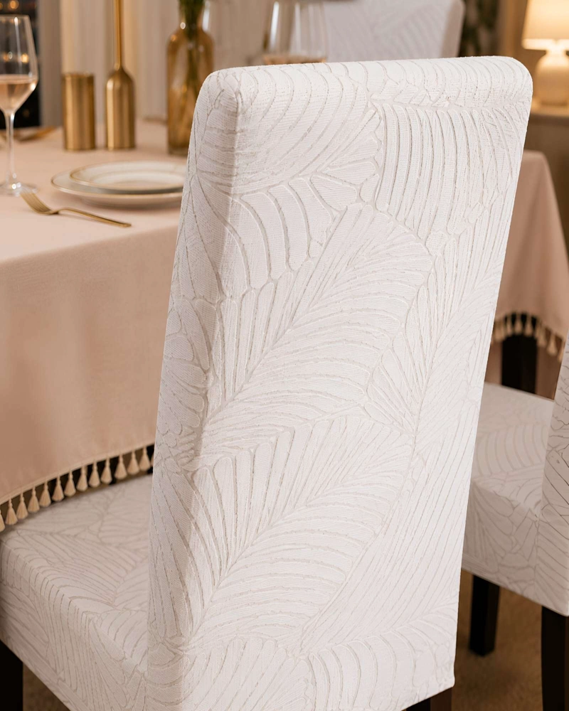 JUEGO DE 6 FUNDAS PARA SILLAS DE COMEDOR AJUSTABLES TEXTURIZADAS - 6