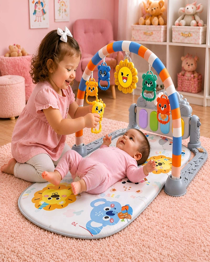 GIMNASIO DE ESTIMULACION TEMPRANA CON PIANO MUSICAL PARA BEBE S - 2