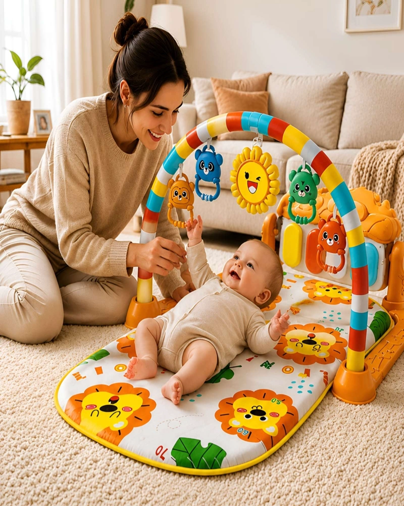 GIMNASIO DE ESTIMULACION TEMPRANA CON PIANO MUSICAL PARA BEBE S - 3
