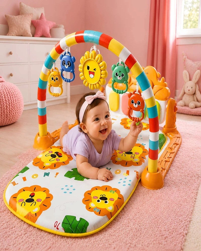 GIMNASIO DE ESTIMULACION TEMPRANA CON PIANO MUSICAL PARA BEBE S - 4