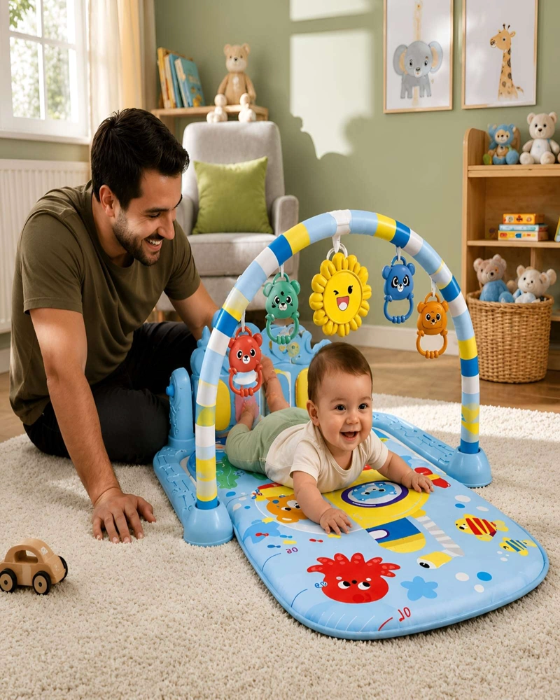 GIMNASIO DE ESTIMULACION TEMPRANA CON PIANO MUSICAL PARA BEBE S - 1