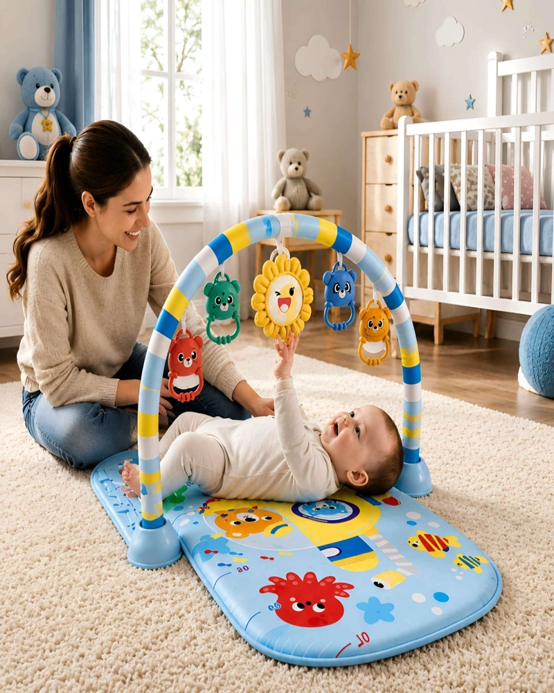 GIMNASIO DE ESTIMULACION TEMPRANA CON PIANO MUSICAL PARA BEBE S - 3