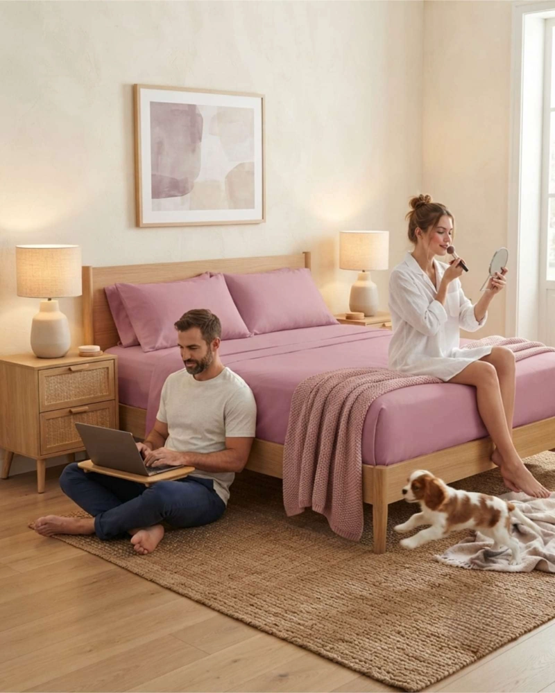 JUEGO DE SABANAS ESTILO DE REVISTA PARA DORMITORIO KING - 3