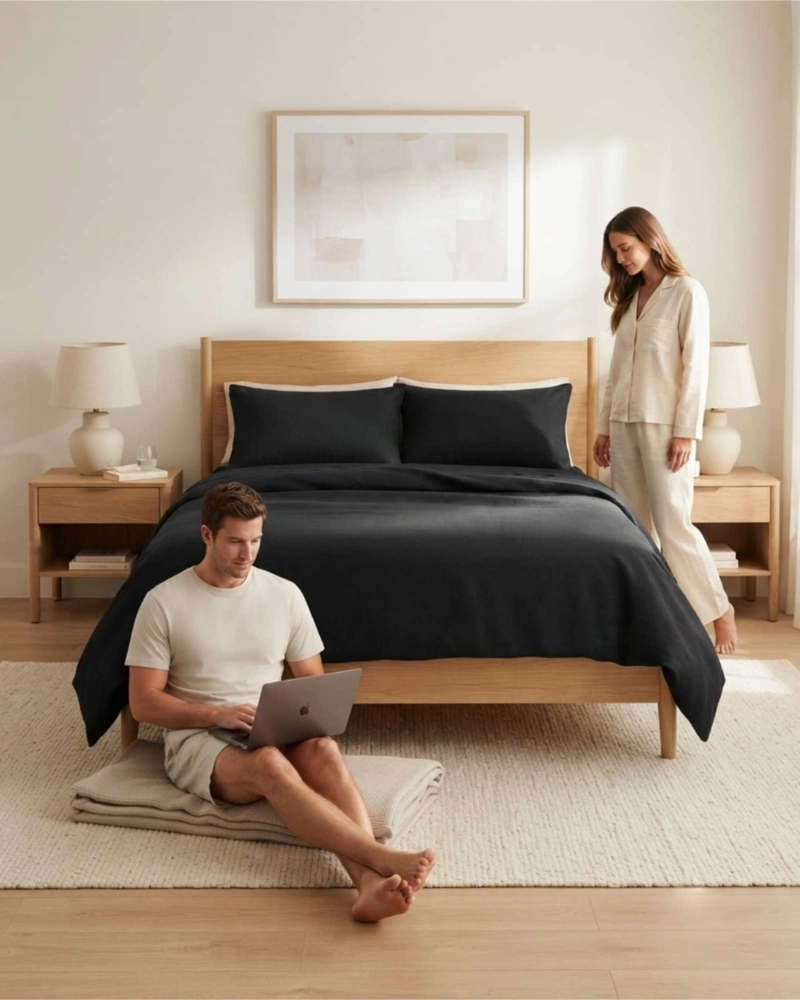 JUEGO DE SABANAS ESTILO DE REVISTA PARA DORMITORIO 2 PLAZAS - 3