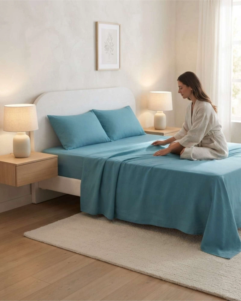 JUEGO DE SABANAS ESTILO DE REVISTA PARA DORMITORIO 2 PLAZAS - 1