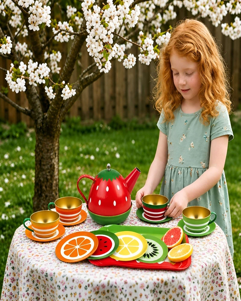 JUEGO DE TE  INFANTIL DISEÑO FRUTAL - 1