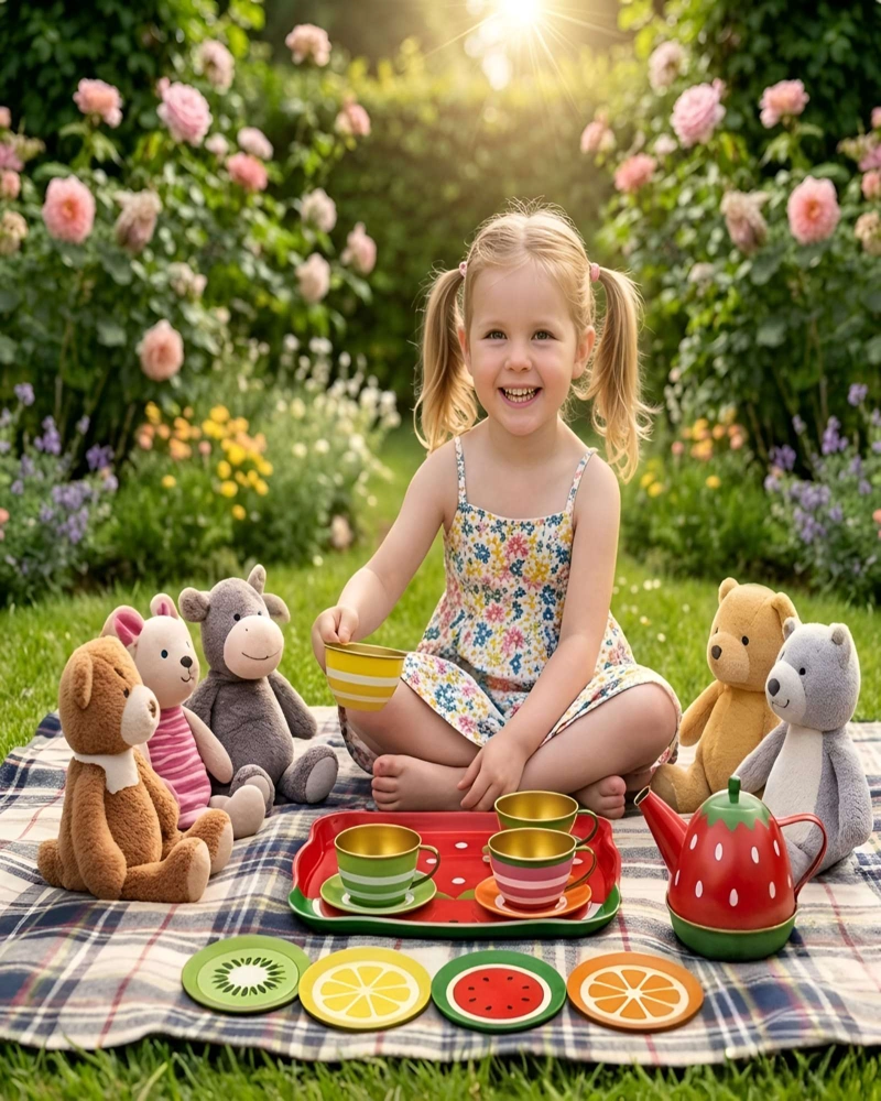 JUEGO DE TE  INFANTIL DISEÑO FRUTAL - 3