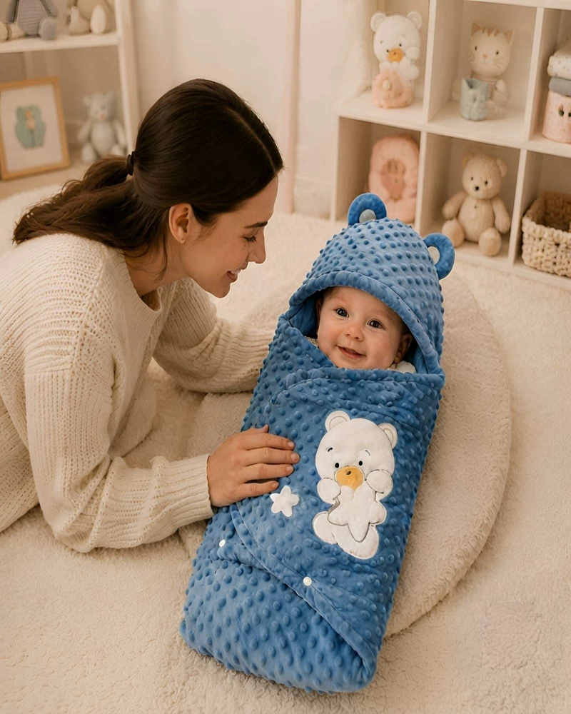 SACO PARA BEBE DISEÑO DE OSITO TIPO SOBRE 0-3 MESES - 4