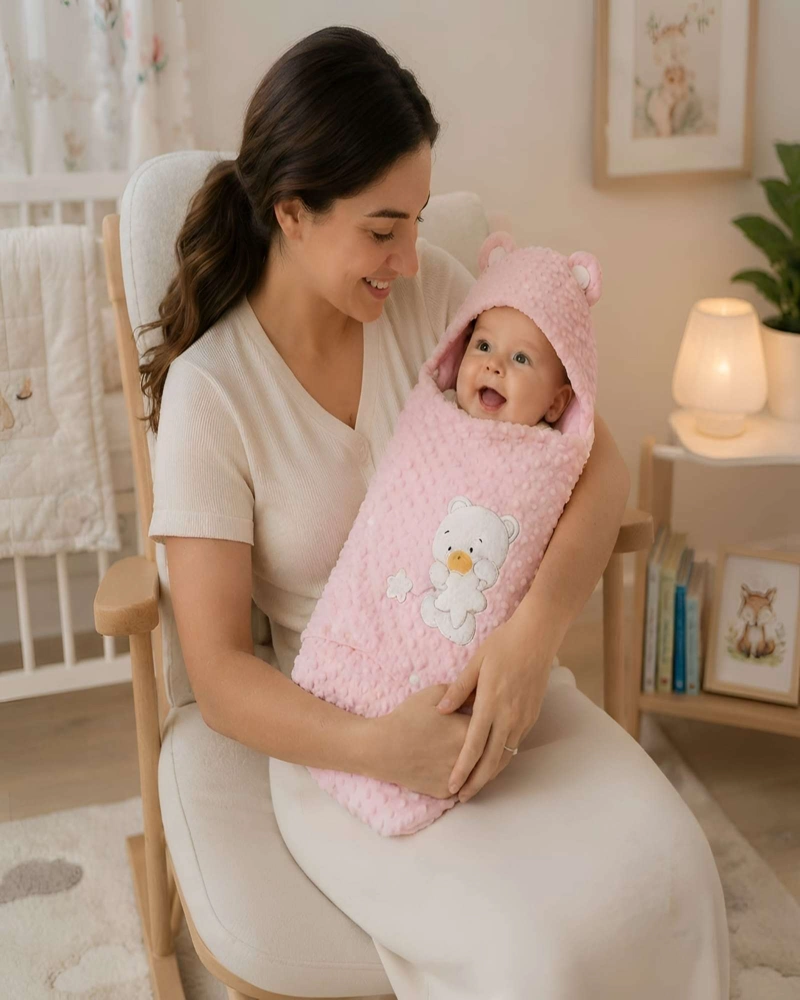 SACO PARA BEBE DISEÑO DE OSITO TIPO SOBRE 0-3 MESES - 2