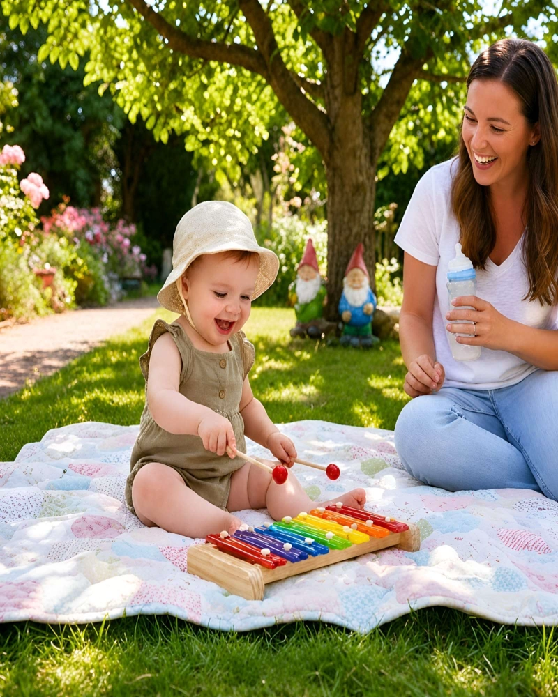 JUGUETE MUSICAL XILOFONO DE MADERA INFANTIL EDUCATIVO PARA NIÑOS Y BEBE S - 3