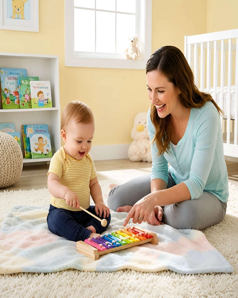 JUGUETE MUSICAL XILOFONO DE MADERA INFANTIL EDUCATIVO PARA NIÑOS Y BEBE S - 5