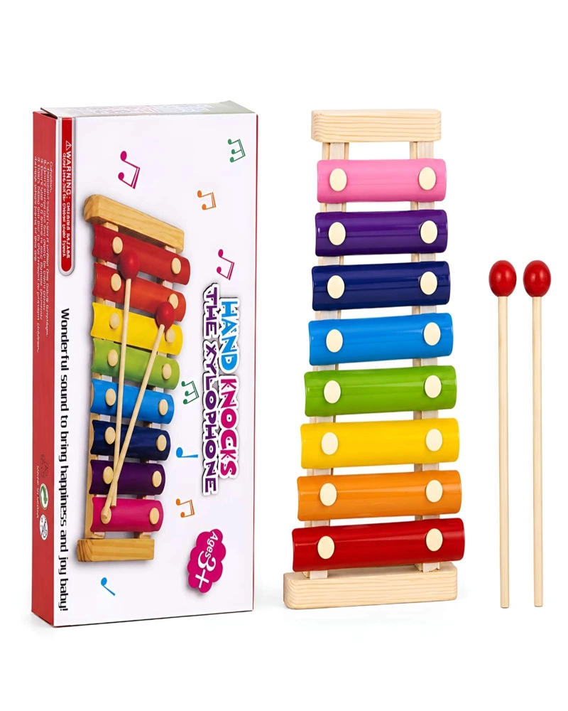 JUGUETE MUSICAL XILOFONO DE MADERA INFANTIL EDUCATIVO PARA NIÑOS Y BEBE S - 6