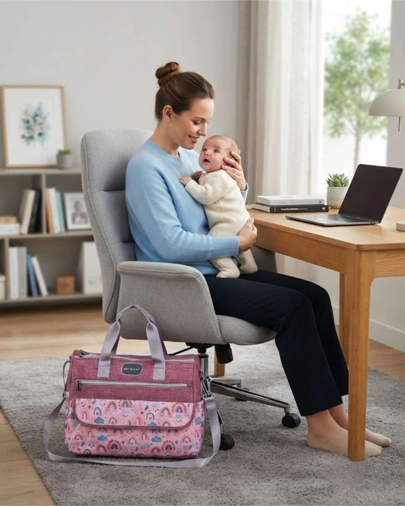 BOLSO PAÑALERA MATERNAL PARA BEBE  CON MUDADOR PORTATIL - 1