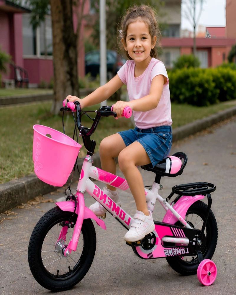 BICICLETA INFANTIL ARO 12 CON RUEDAS DE ENTRENAMIENTO Y CANASTO - 5
