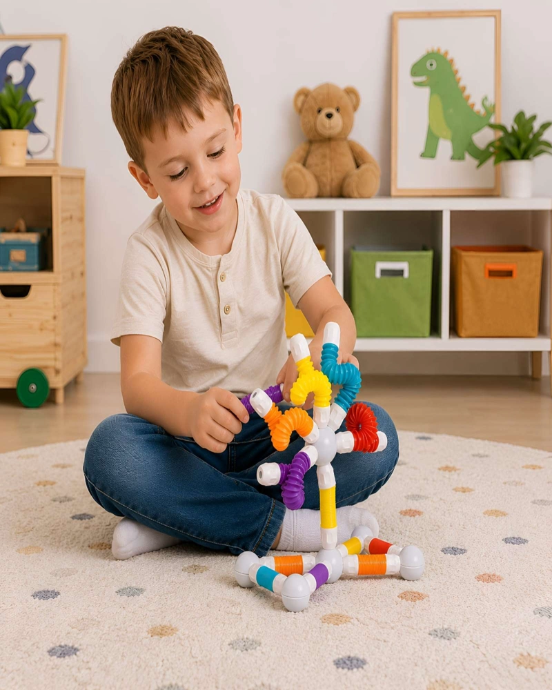 KIT DE BLOQUES MAGNE TICOS TUBULARES ARTICULADOS PARA NIÑOS - 2