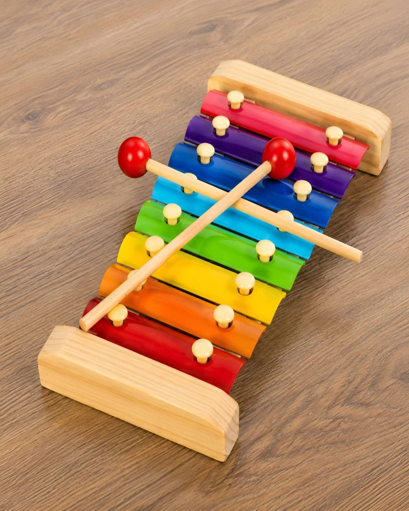 JUGUETE DIDACTICO XILOFONO DE MADERA 8 NOTAS PARA NIÑOS - 3