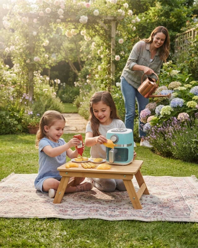 SET FREIDORA DE AIRE Y COMIDA DE JUGUETE CON ACCESORIOS - 2
