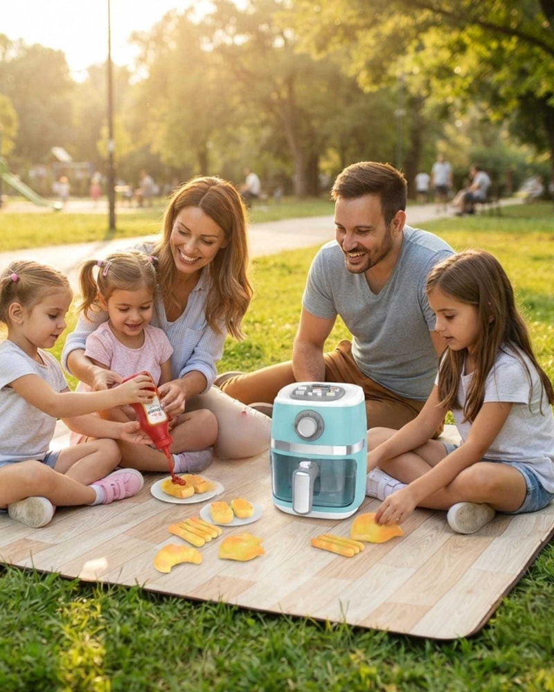 SET FREIDORA DE AIRE Y COMIDA DE JUGUETE CON ACCESORIOS - 5