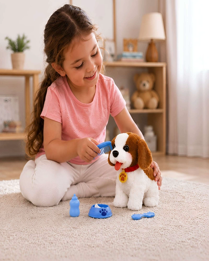 PERRO DE PELUCHE INTERACTIVO CON ACCESORIOS JUGUETE PARA NIÑOS - 2