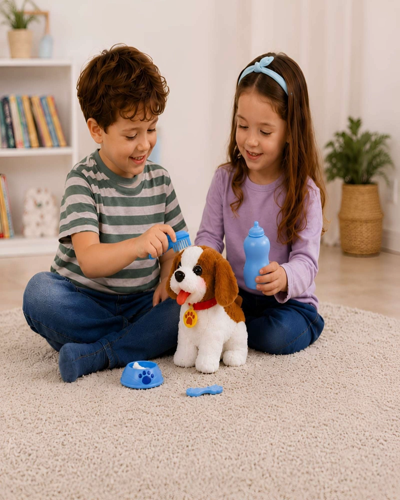 PERRO DE PELUCHE INTERACTIVO CON ACCESORIOS JUGUETE PARA NIÑOS - 3